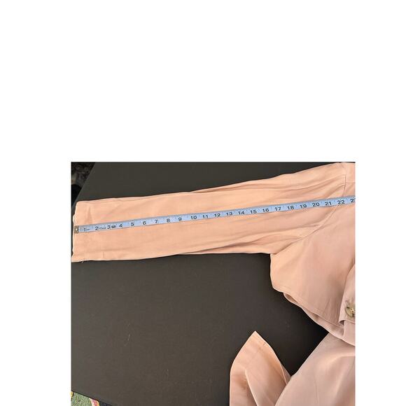 J. Jill Trench Coat Lightweight Relaxed Open Beige Work Office Large Petite - Picture 11 of 12